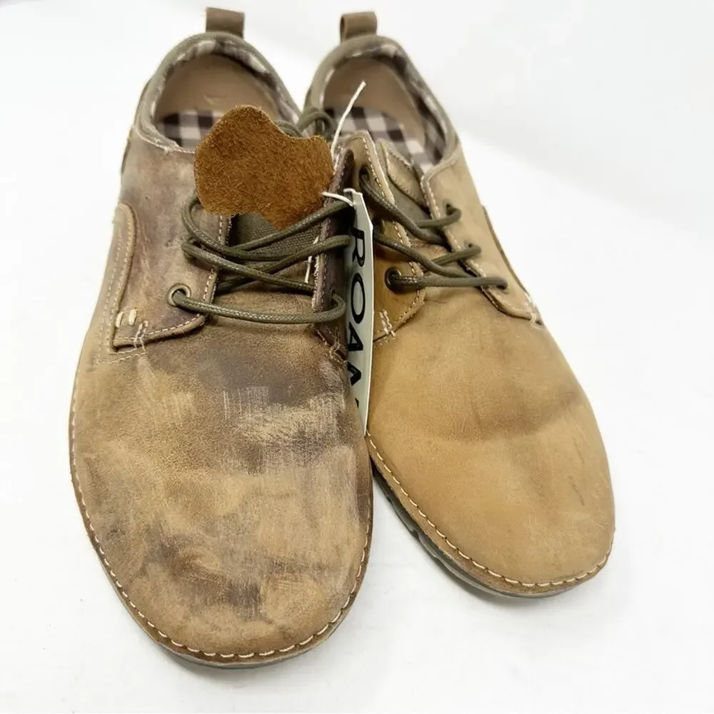 ROAN by BED STU Arlo Men's Brown Leather Distressed Oxfords NWT in Size 10.5